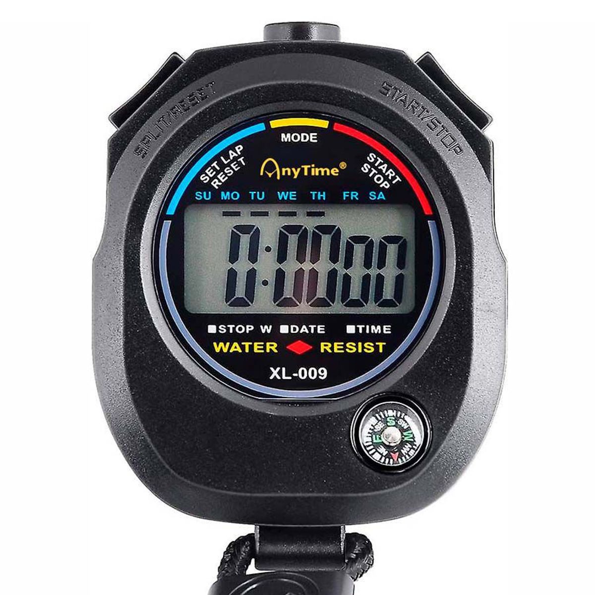 ANYTIME - Cronómetro AnyTime 009 Resolución 01/100 Rango 24 Hr - Negro