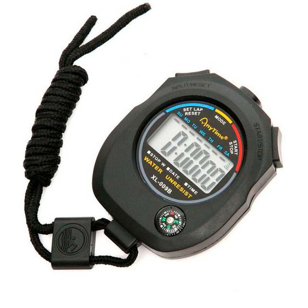 ANYTIME - Cronómetro AnyTime 009 Resolución 01/100 Rango 24 Hr - Negro