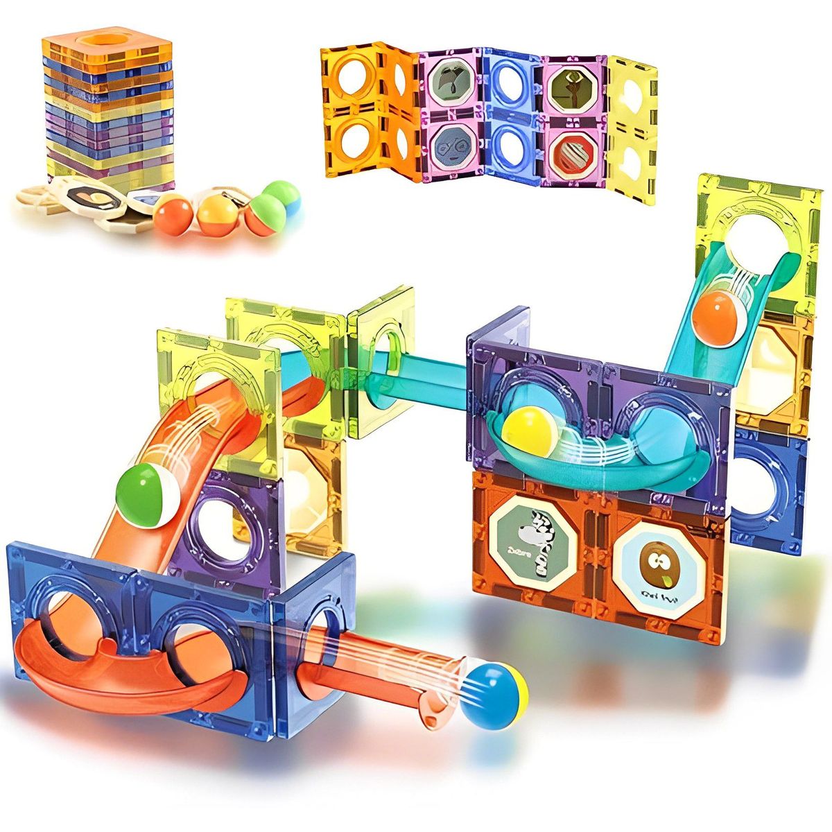 GENERICO - Juego de bloques de construcción magnéticos 66 pcs