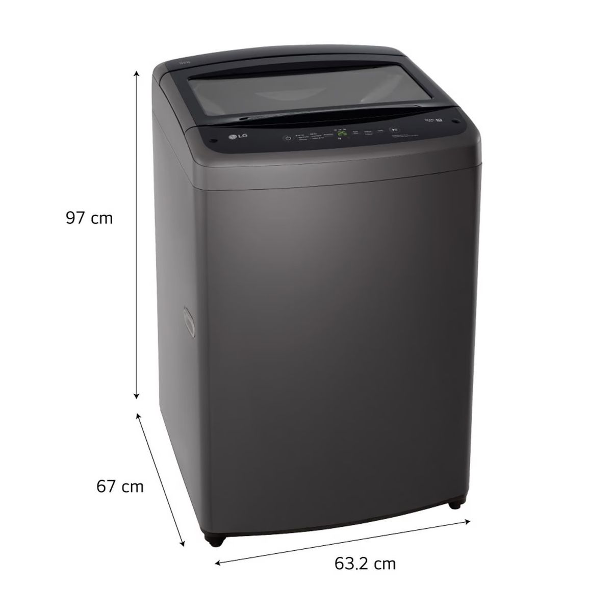 LG - Lavadora LG 19 kg Turbodrum Carga Superior Wt19BVTB Negro