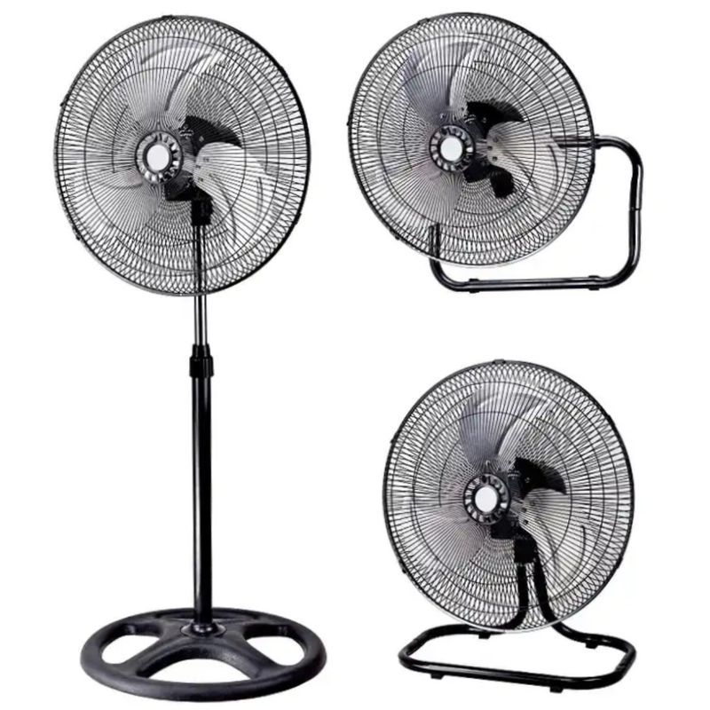 GENERICO - Ventilador Semi-industrial 3 en 1 Aspas de Metal Para Piso Mesa Pared