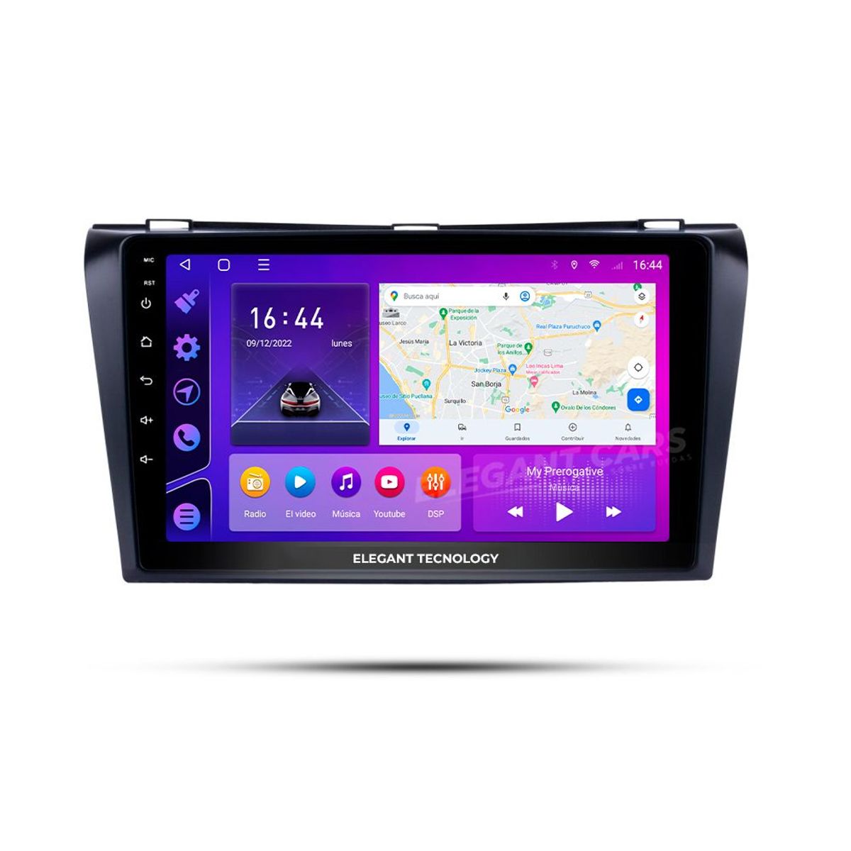 GENERICO - Autoradio Android Elegant Tecnology Mazda 3 Axela 2004-2009 4-64Gb 4+64GB 8 Nucleos +Chip