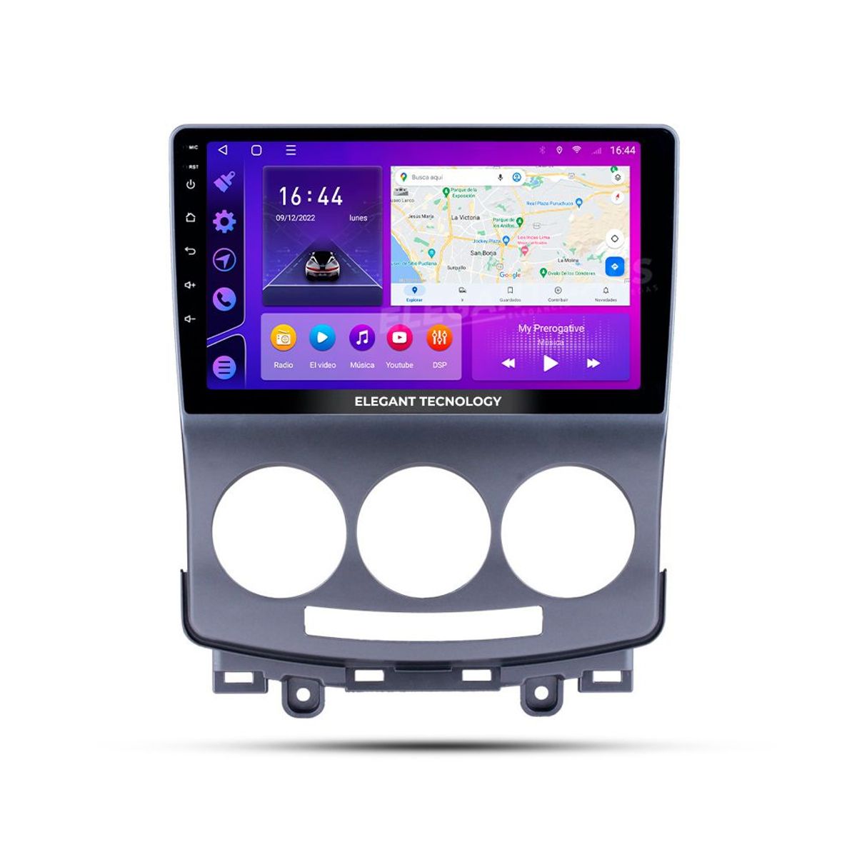 GENERICO - Autoradio Android Elegant Tecnology Mazda 5 2005-2010 4-64Gb 4+64GB 8 Nucleos +Chip