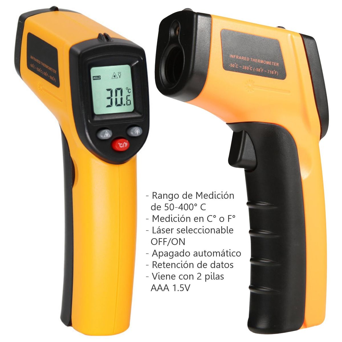 GENERICO - Termómetro Infrarrojo Digital Laser sin Contacto