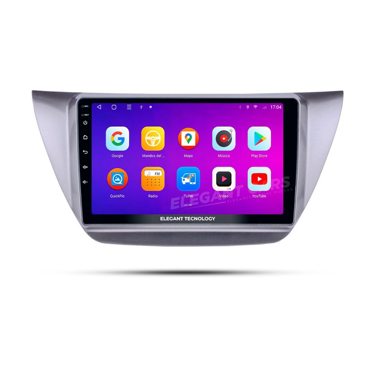 GENERICO - Autoradio Android Elegant Tecnology Mitsubishi Lancer IX Gris 2006-2010 4-64Gb 4+64GB 8 Nucleos +Chip