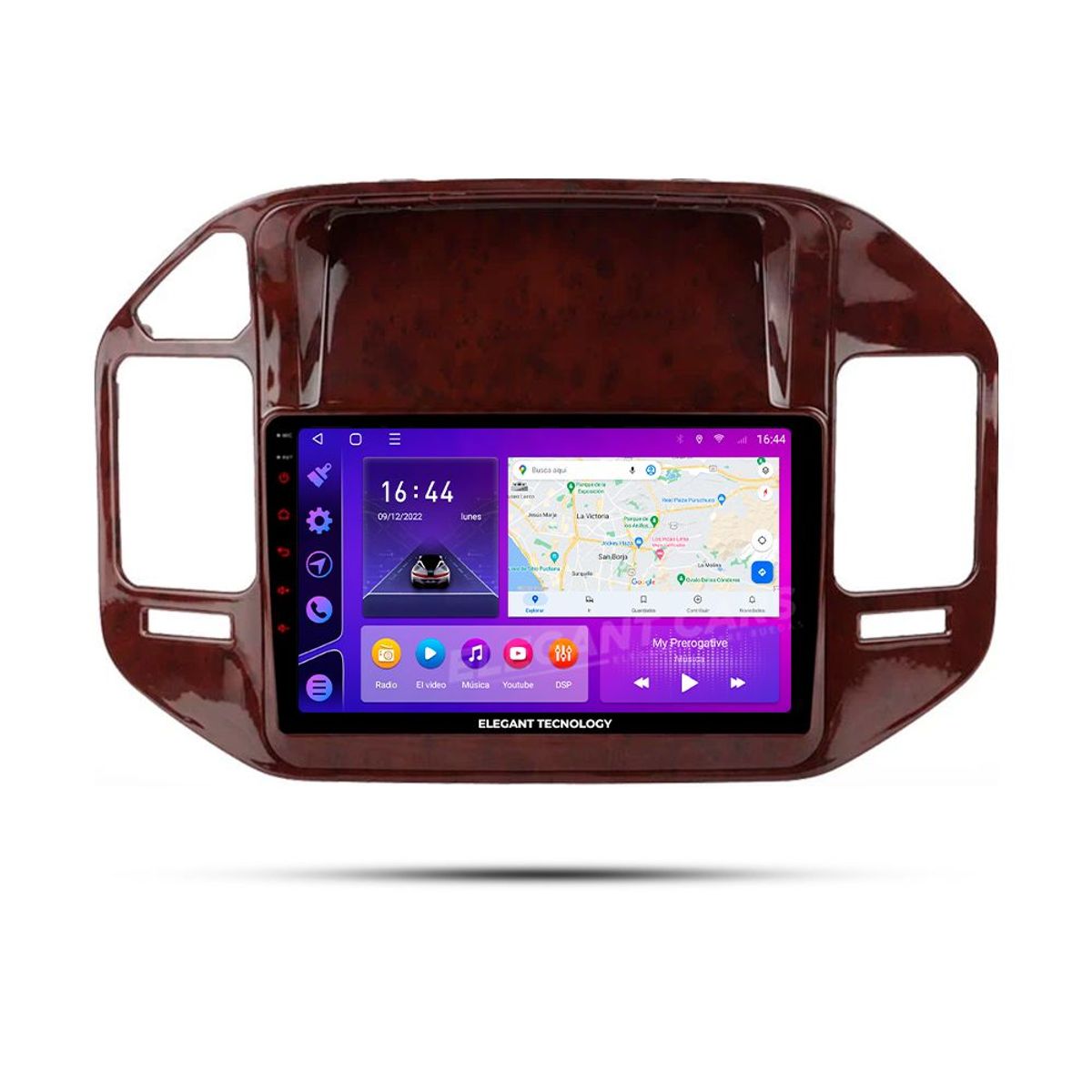 GENERICO - Autoradio Android Elegant Tecnology Mitsubishi Pajer Montero Madera 2004-2011 4-64Gb 4+64GB 8 Nucleos +Chip