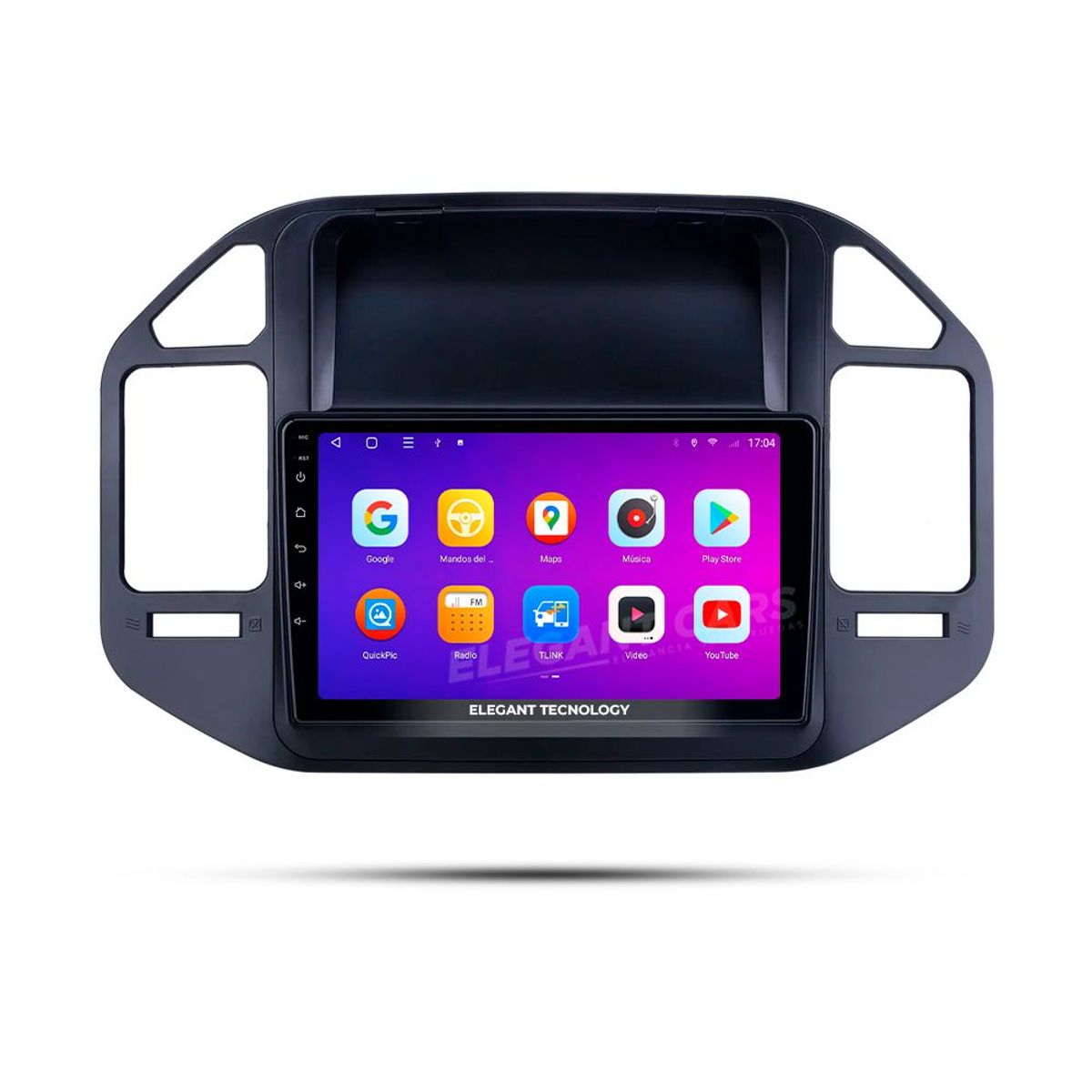 GENERICO - Autoradio Android Elegant Tecnology Mitsubishi Pajer Montero Negro 2004-2011 4-64Gb 4+64GB 8 Nucleos +Chip