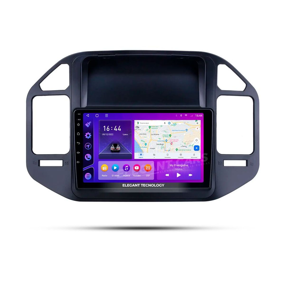 GENERICO - Autoradio Android Elegant Tecnology Mitsubishi Pajer Montero Negro 2004-2011 4-64Gb 4+64GB 8 Nucleos +Chip