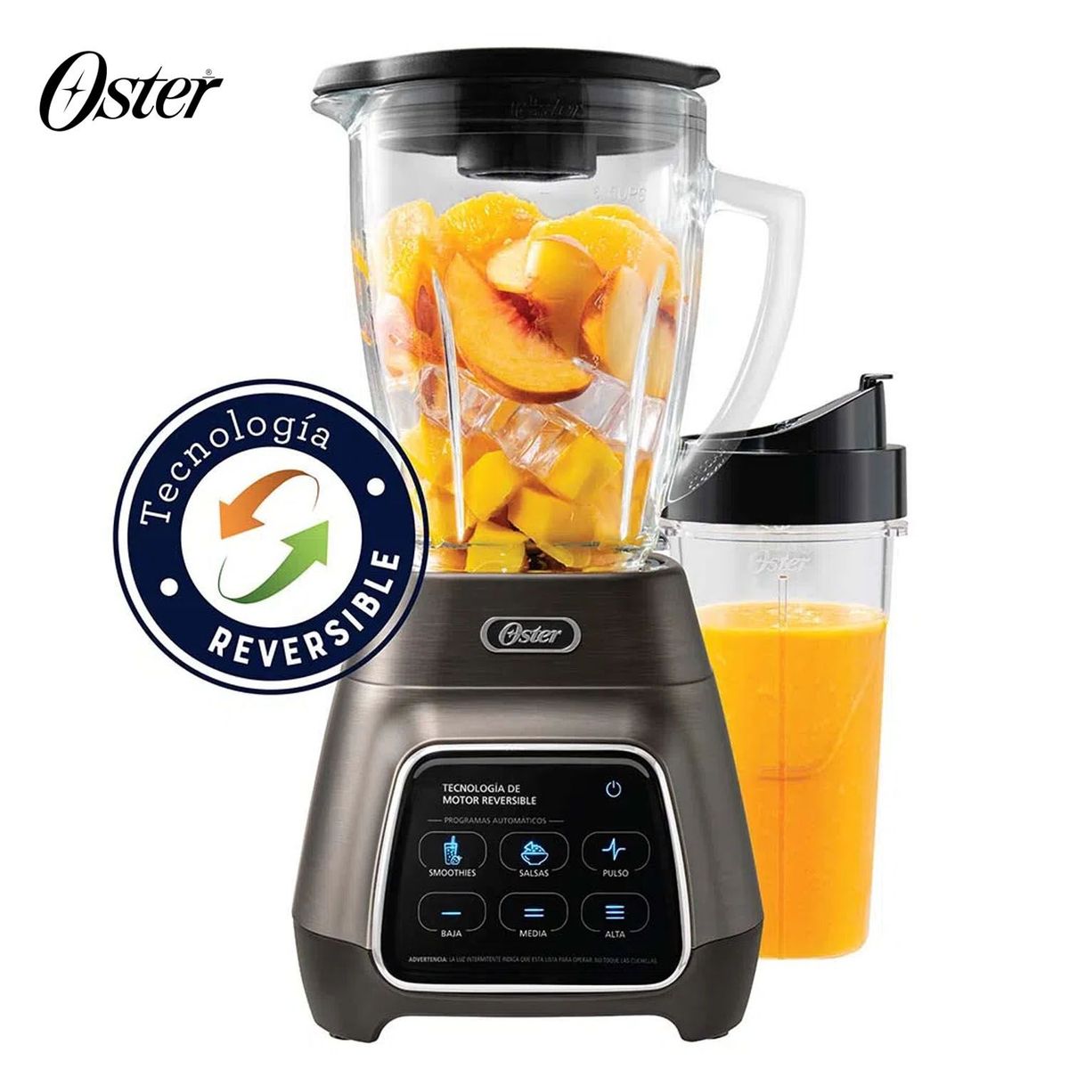 OSTER - Licuadora pantalla táctil y vaso BLend-N-Go Oster BLSTPYG1312XBG