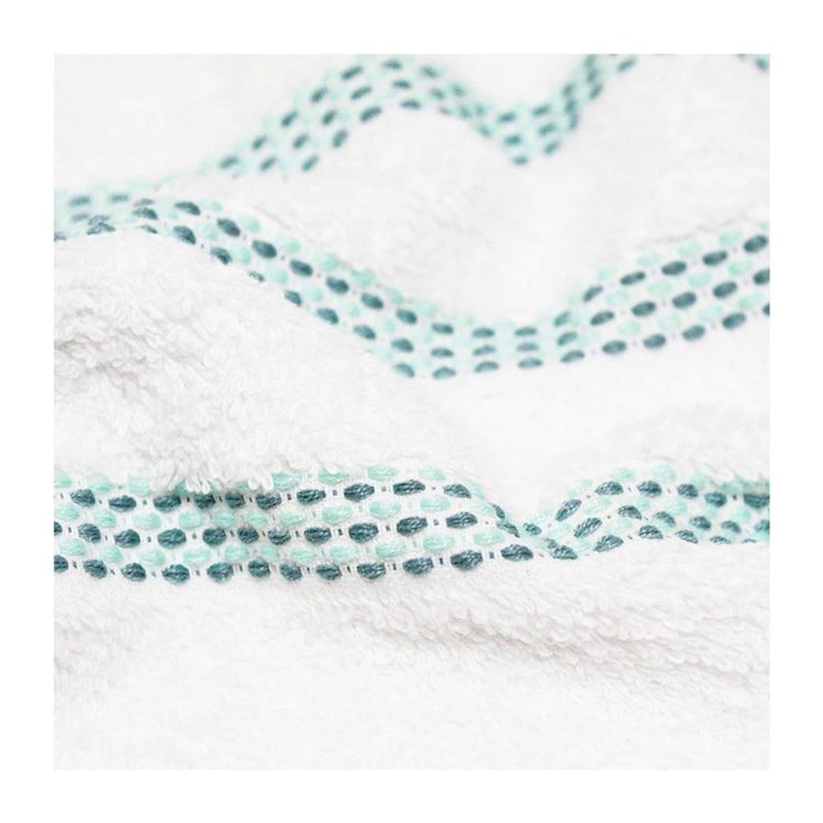 SLEEPER - Pack De 03 Toallas 100% Algodón 480grs Bahamas Blanco Con Rayas Verde