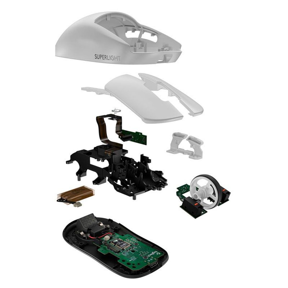 LOGITECH - Mouse Logitech G PRO X SUPERLIGHT 2 LIGHTSPEED 32k DPI HERO 2 Blanco