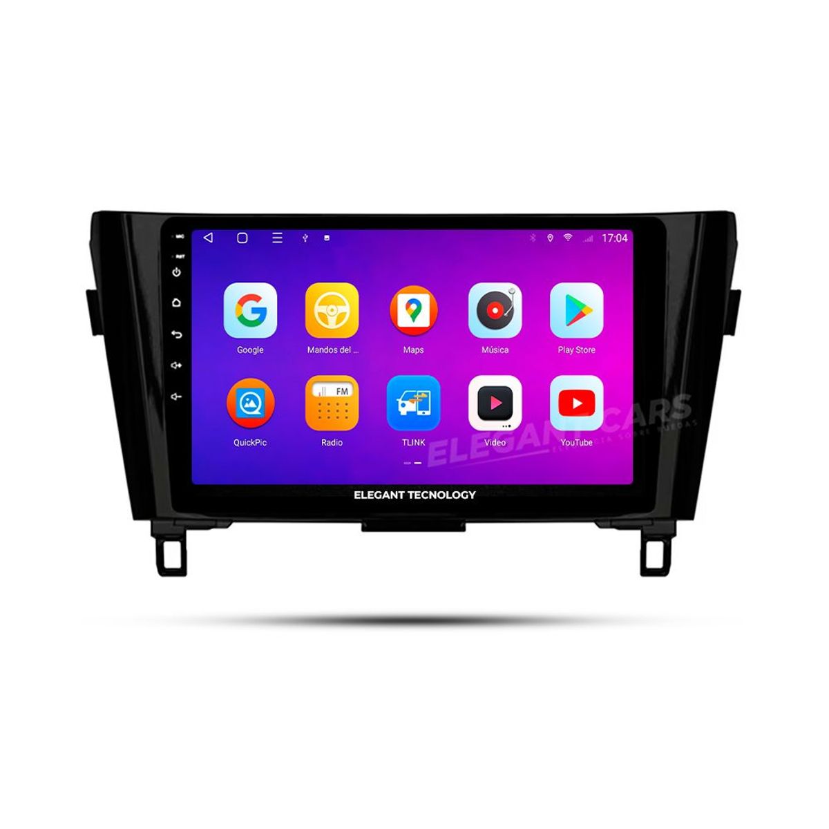 GENERICO - Autoradio Android Elegant Tecnology Nissan Xtrail Qashqai 2014-2018  4-64Gb 4+64GB 8 Nucleos +Chip