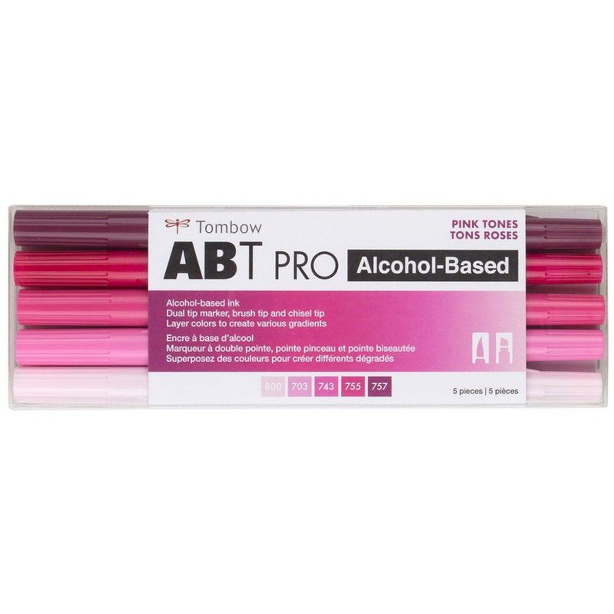 TOMBOW - ABT PRO set 5 und Tonos Rosa - marcadores alcohol