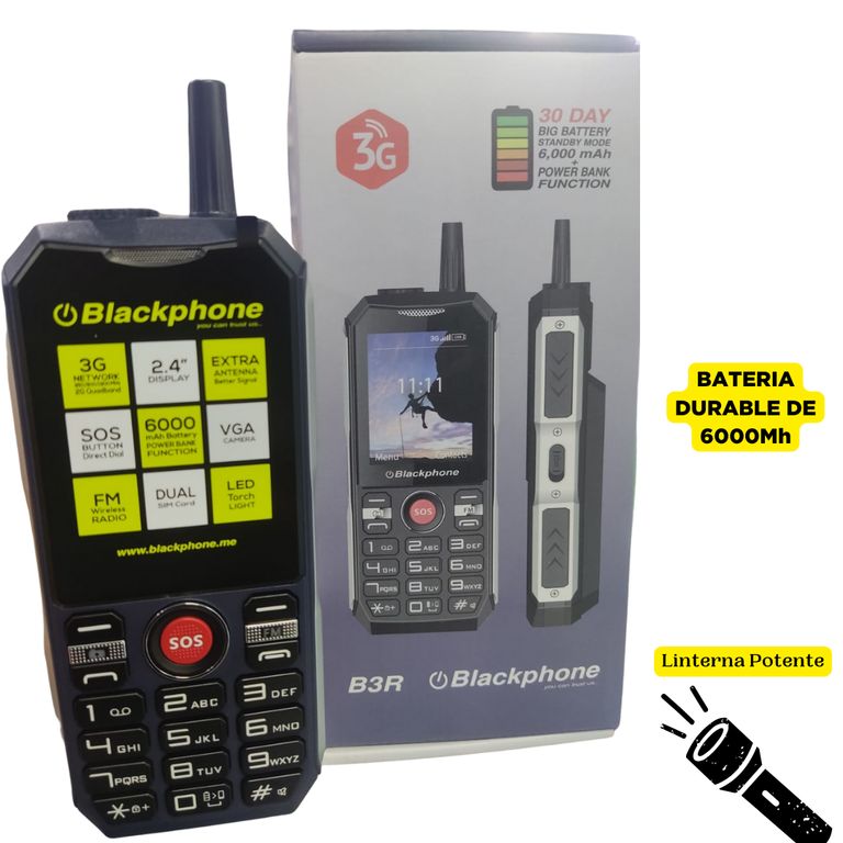 Celular Blackphone Bateria de larga duracion 6000 Mh Ideal Adulto mayor ...