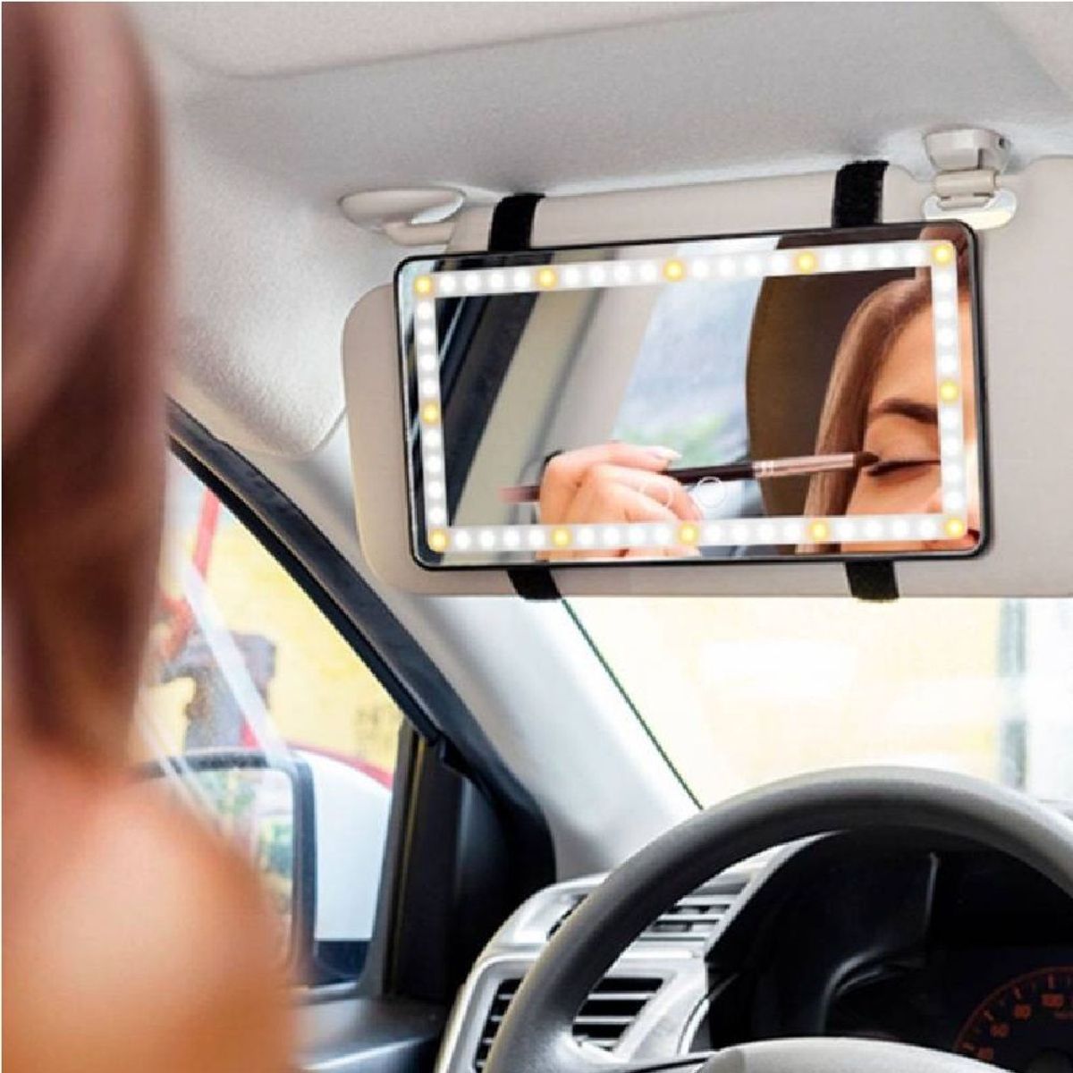 OTTOWARE - Espejo con Luz Led para Visera de Auto