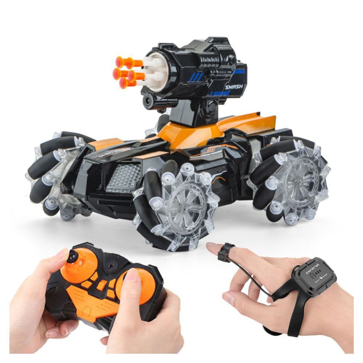 GENERICO - Carro Coche con Sensor de Movimiento Naranja