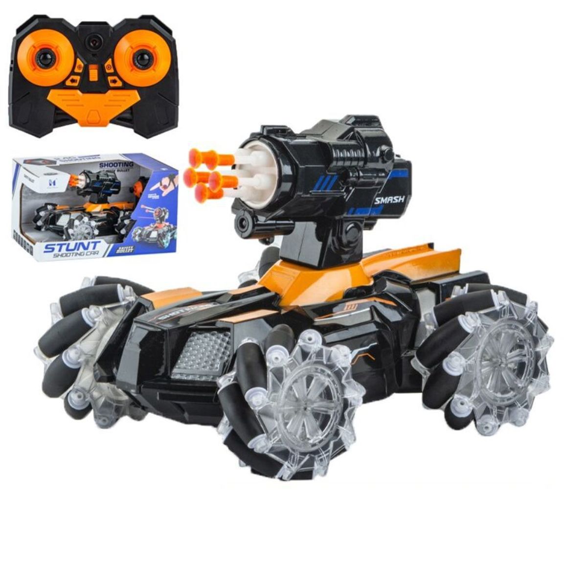 GENERICO - Carro Coche con Sensor de Movimiento Naranja