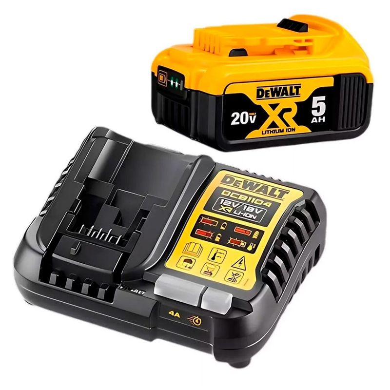 DEWALT - Kit Dewalt Batería DCB205-B3 20V XR 50Ah Cargador Rápido DCB1104-B2