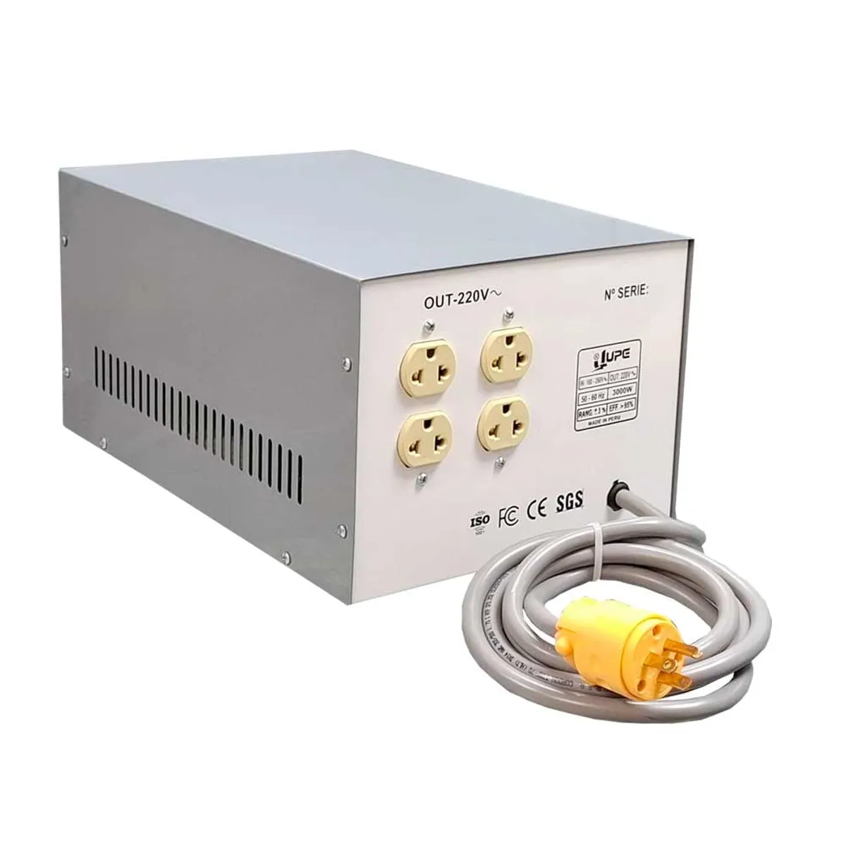 JUPE SUMINISTROS DE ENERGIA - Estabilizador Solido de 3KVA 3000W 220V