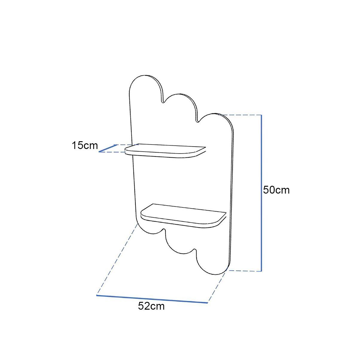 GENERICO - Estantería Repisa Infantil Becky Color Valle - Gaudi