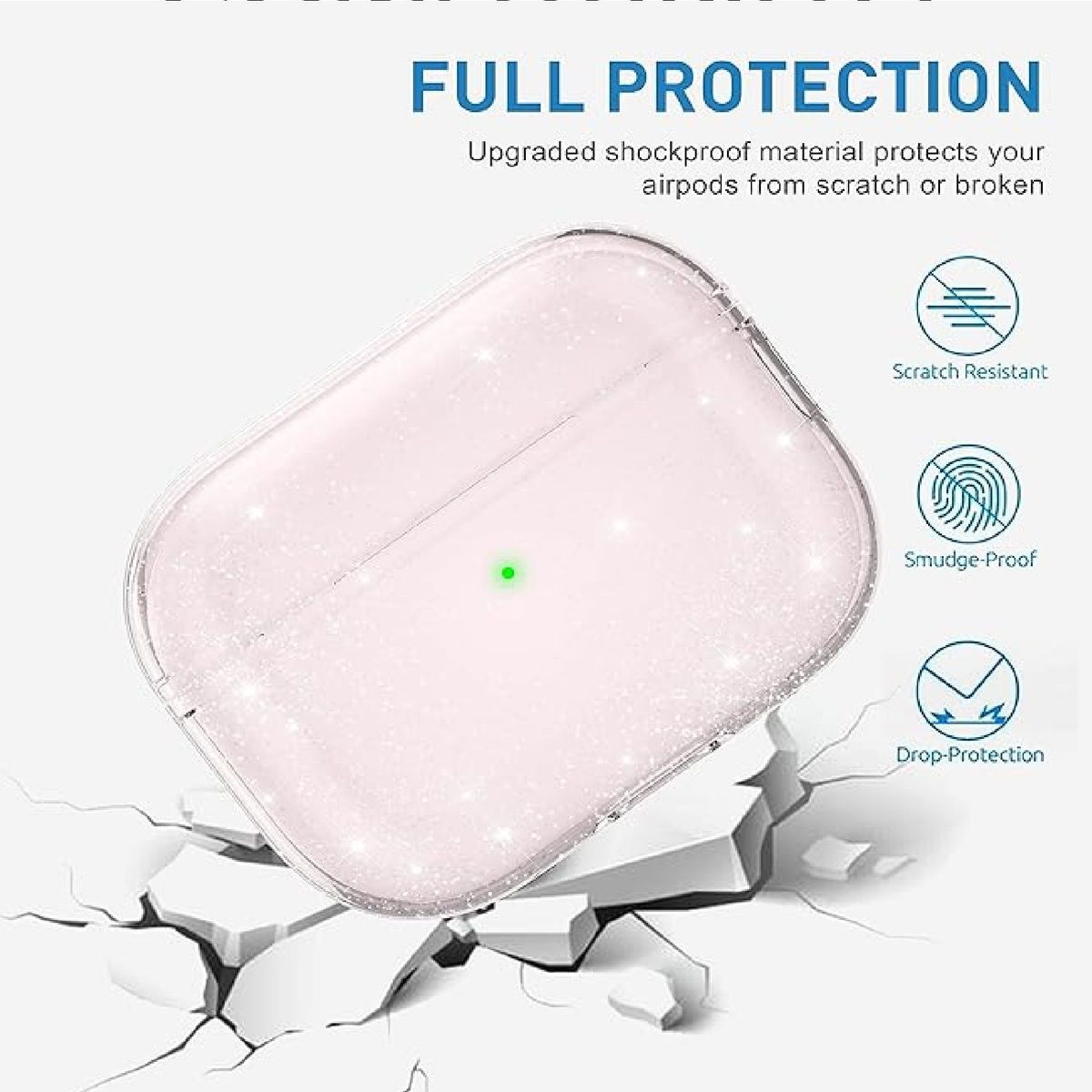 OTTOWARE - CASE TPU PARA AIRPODS 1ERA Y 2DA GENERACION ROSADO