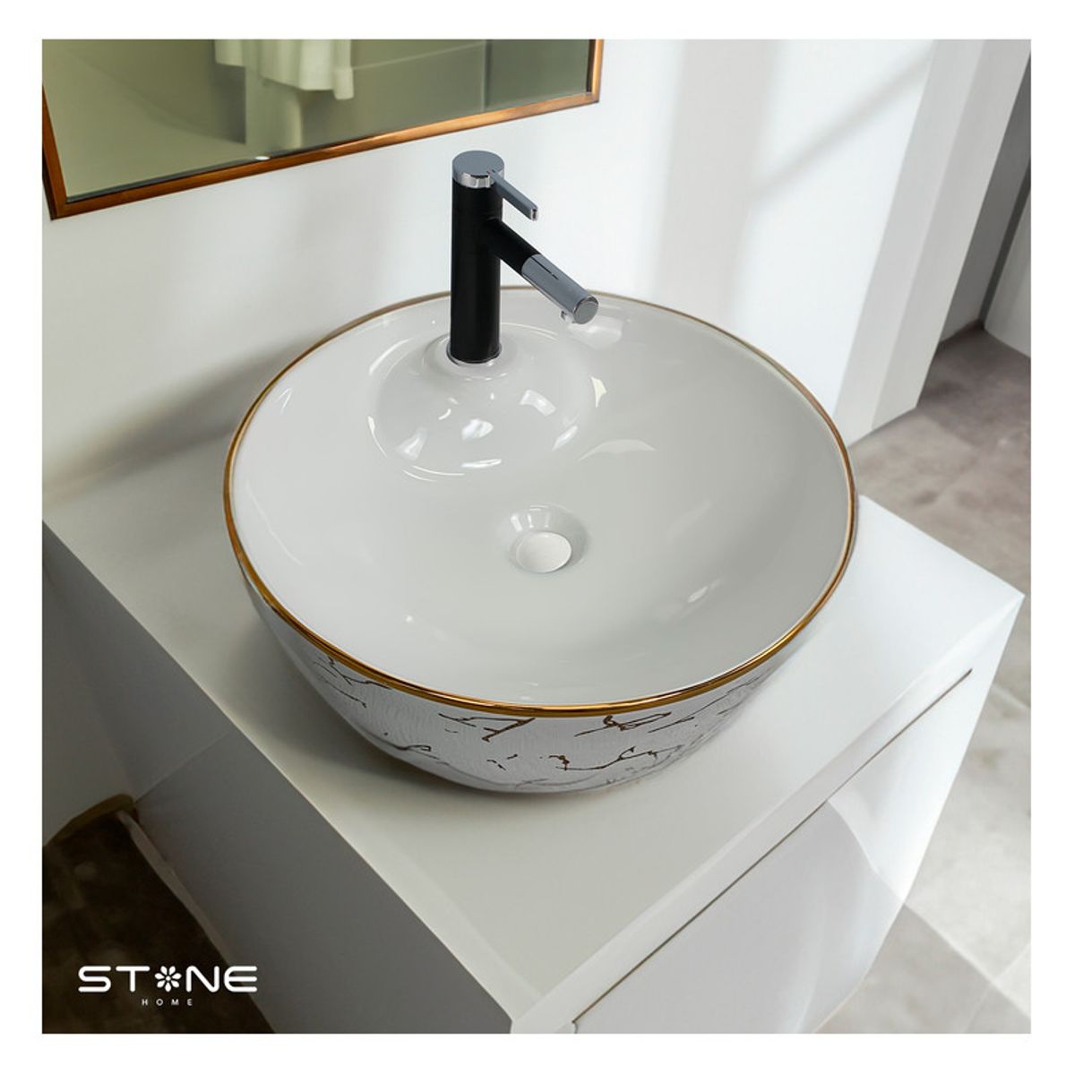 STONE - LAVAMANOS  MOD. CIRCULAR MINIMALISTA ALFIE STONE