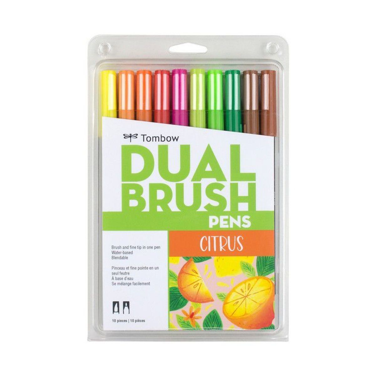 TOMBOW - Plumones tombow dual brush set citrico 10 unidades