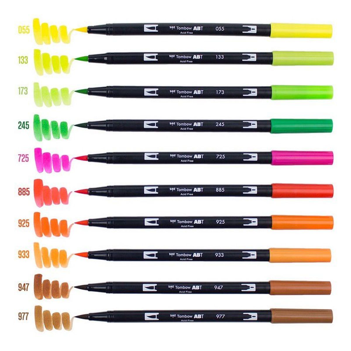TOMBOW - Plumones tombow dual brush set citrico 10 unidades