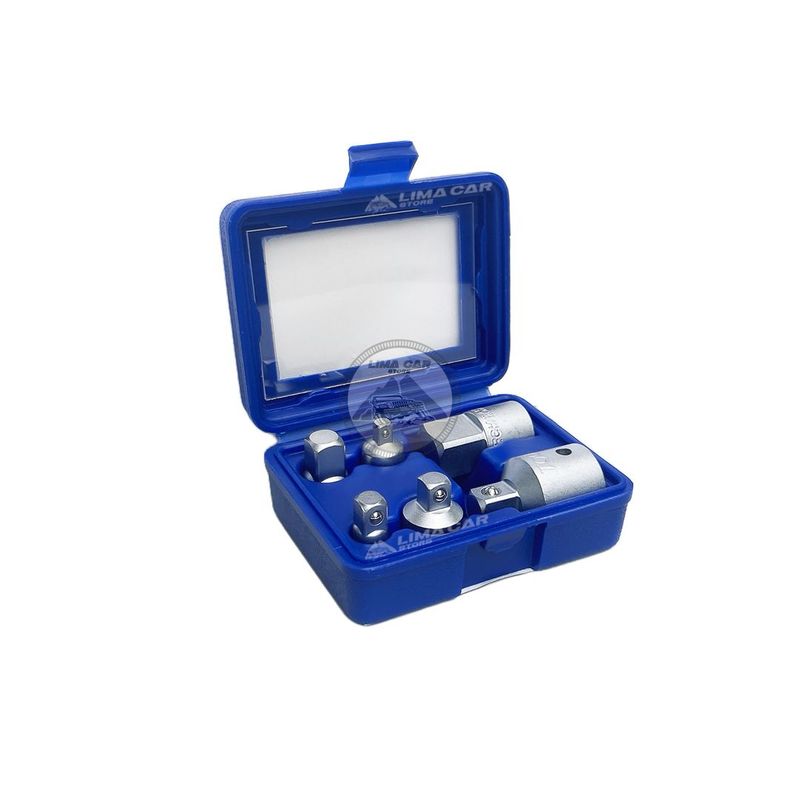 GENERICO - Maleta de 6 dados adaptadores reductor 1/4" 3/8" 1/2" y 3/4" ToolTech