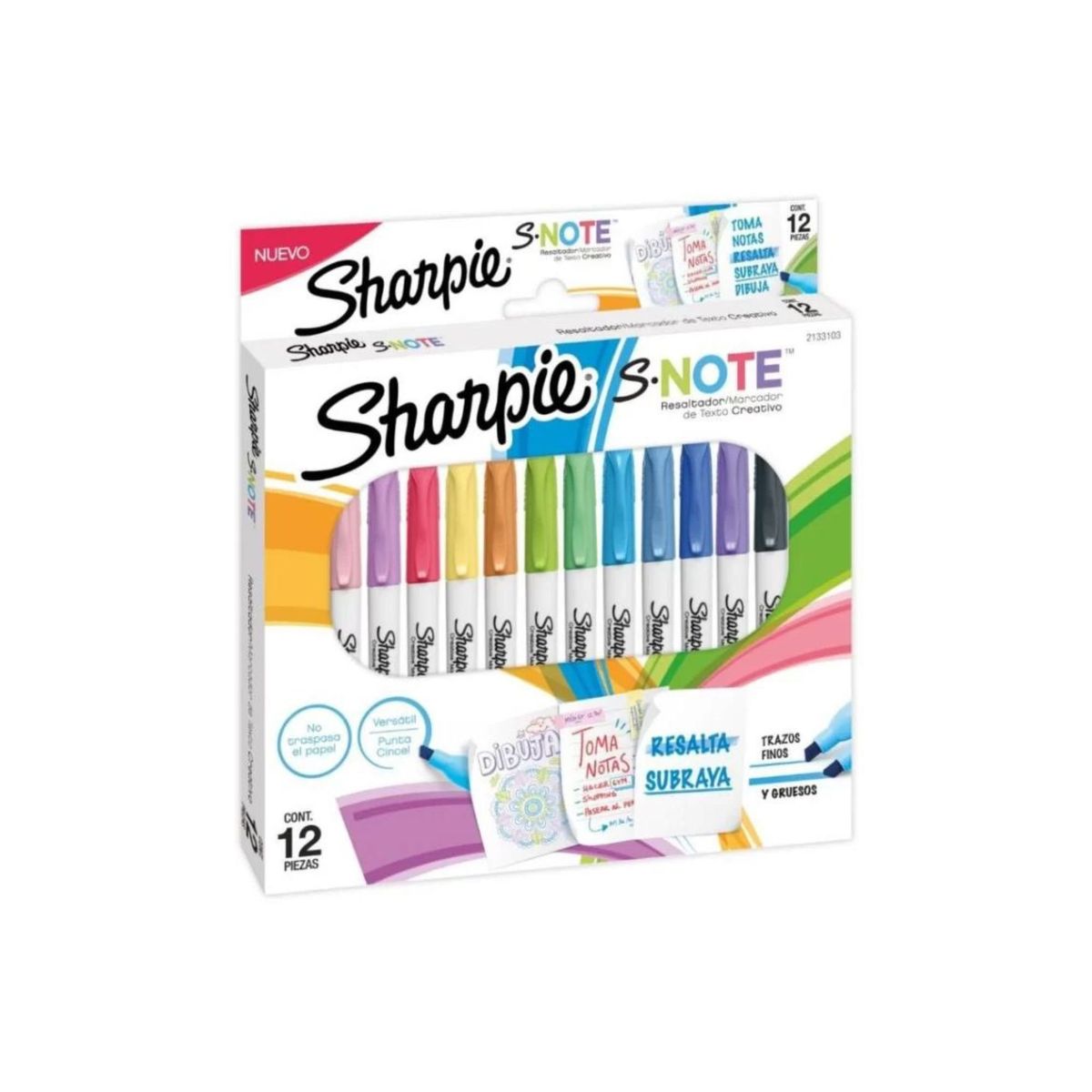 SHARPIE - Resaltador Sharpie Note Blister X12 Pastel