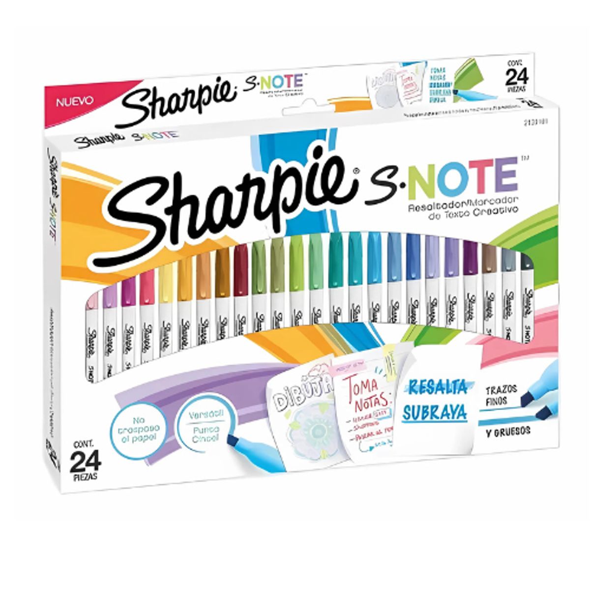 SHARPIE - Resaltador Sharpie Note Blister X24 Pastel