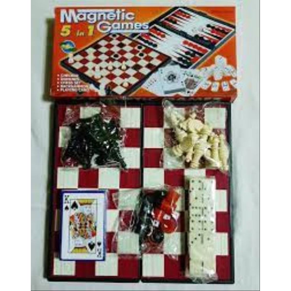 GENERICO - Juego de mesa imantado 5 en 1 portátil