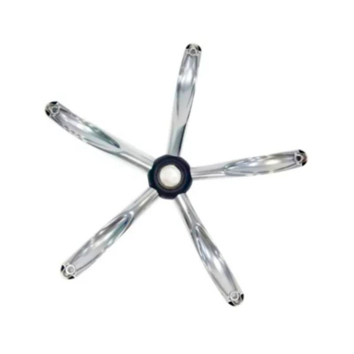 GENERICO - BASE DE SILLA GIRATORIA ARAÑA CROMADA CON CORONA NEGRA