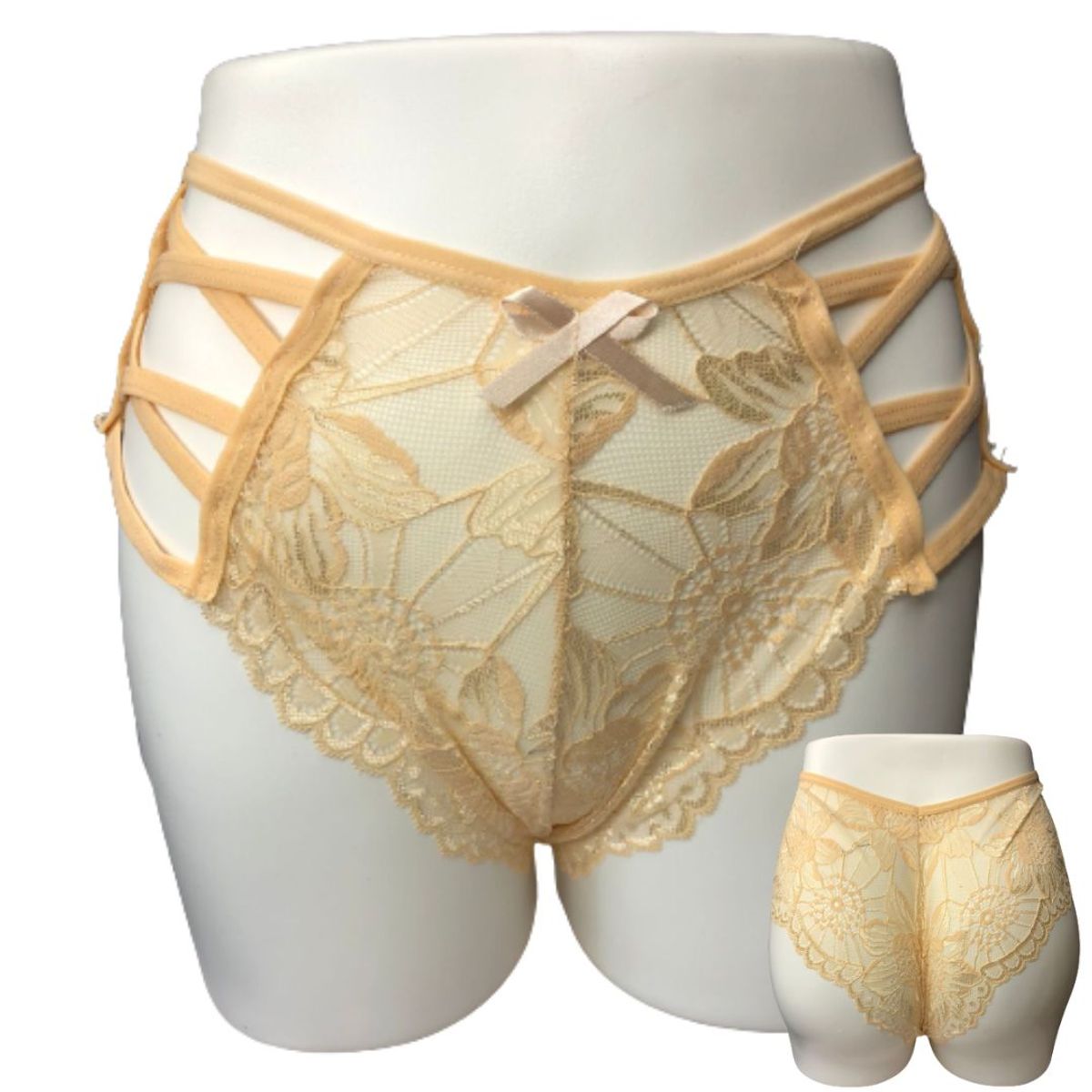 GENERICO - TRUZA DE ENCAJE CON 4 TIRAS talla M_.