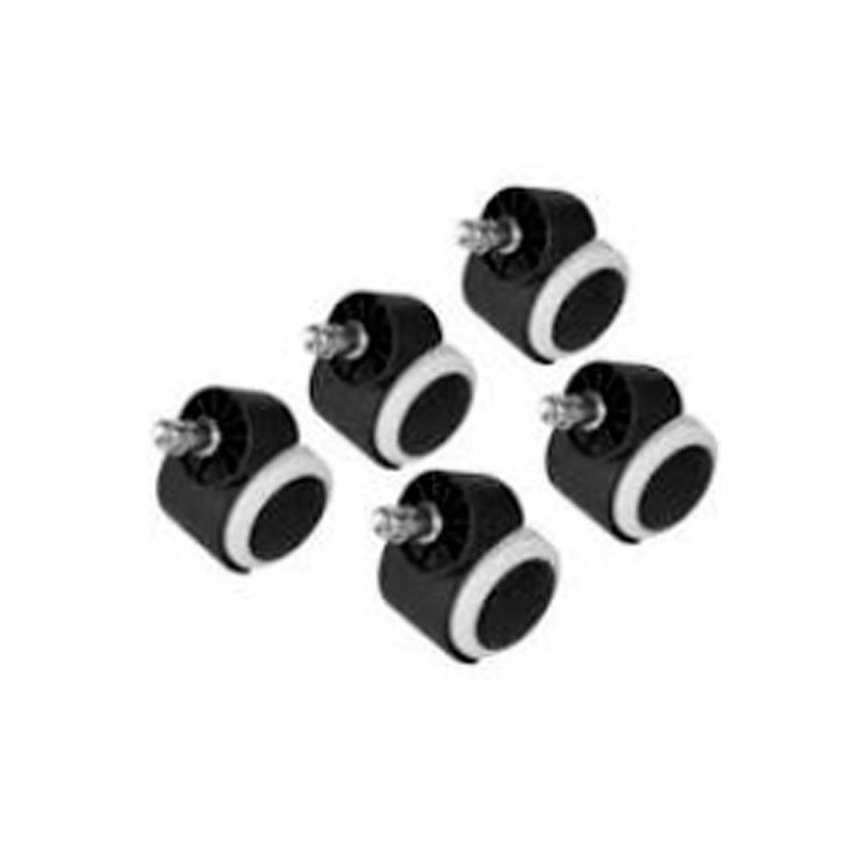 GENERICO - KIT DE 5 RUEDAS DE NYLON BLANCO