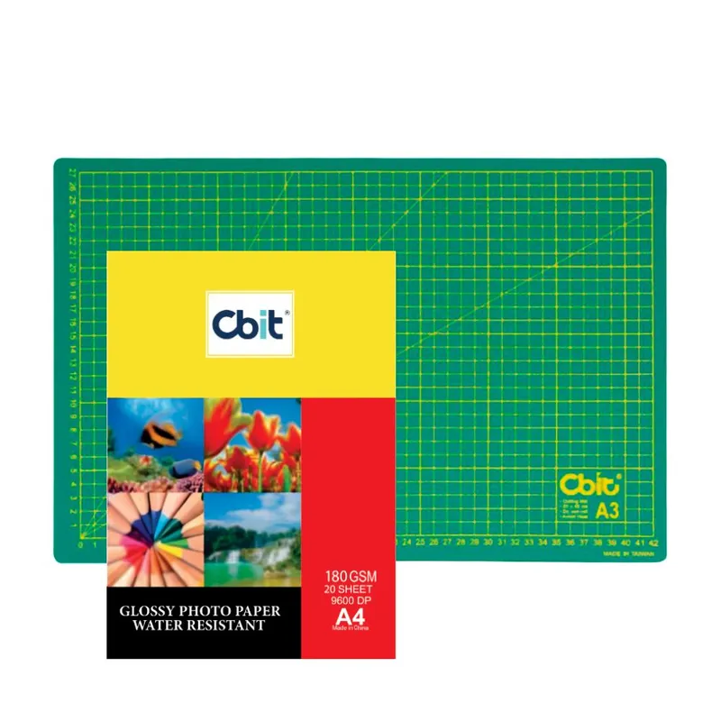 GENERICO - Base de Corte A3 Verde CBIT y Papel Fotográfico Brillante