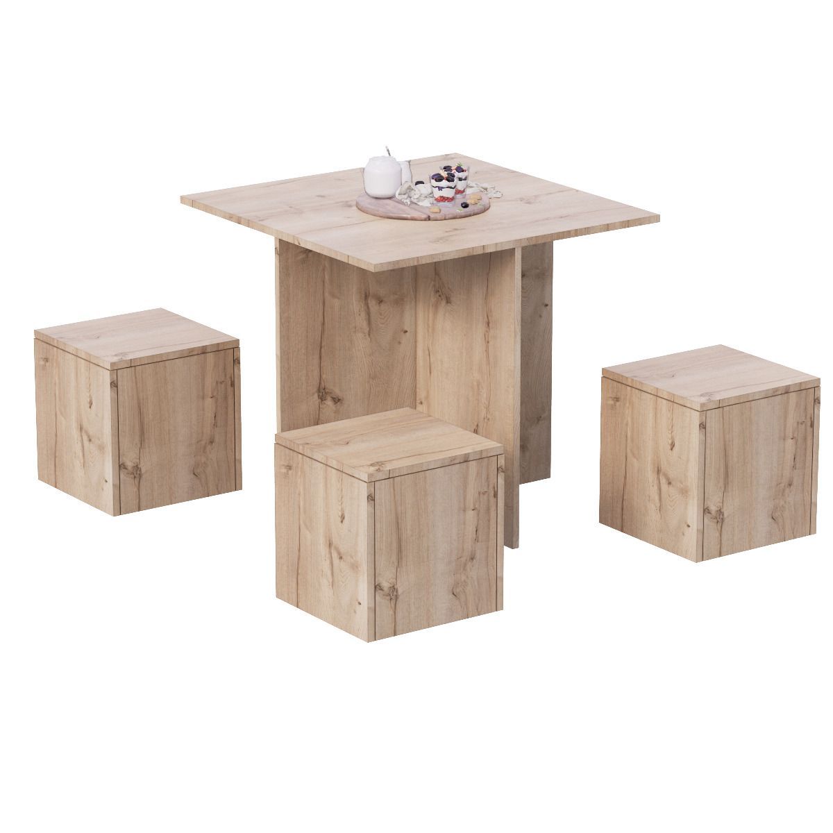 MOVENDA - Juego de Comedor Cartagena 4 personas Movenda Duna