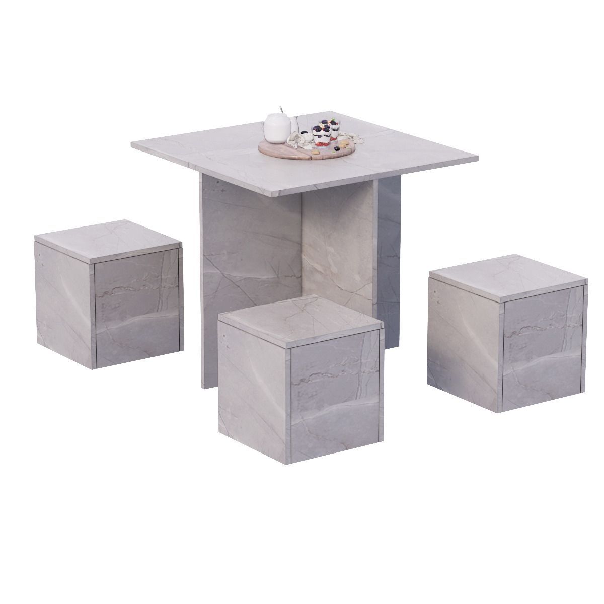 MOVENDA - Juego de Comedor Cartagena 4 personas Movenda Ibiza