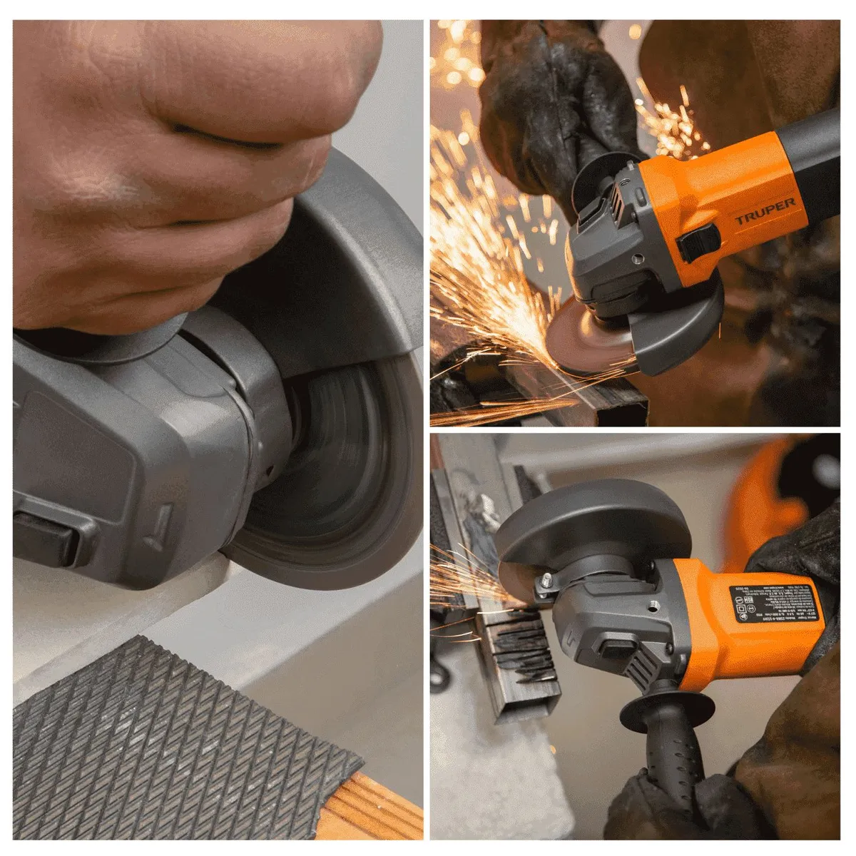 TRUPER - Taladro 600W  Amoladora 800W  Caja de herramientas con ruedas Truper