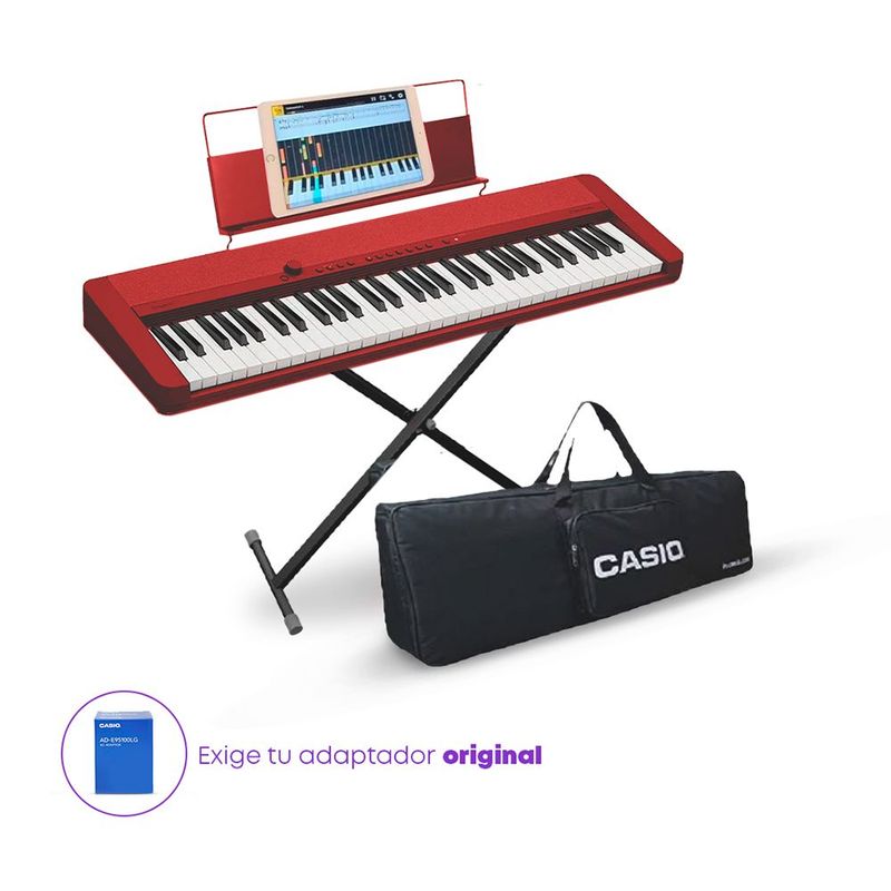 CASIO - TECLADO CT-S1 PACK PIANO ROJO
