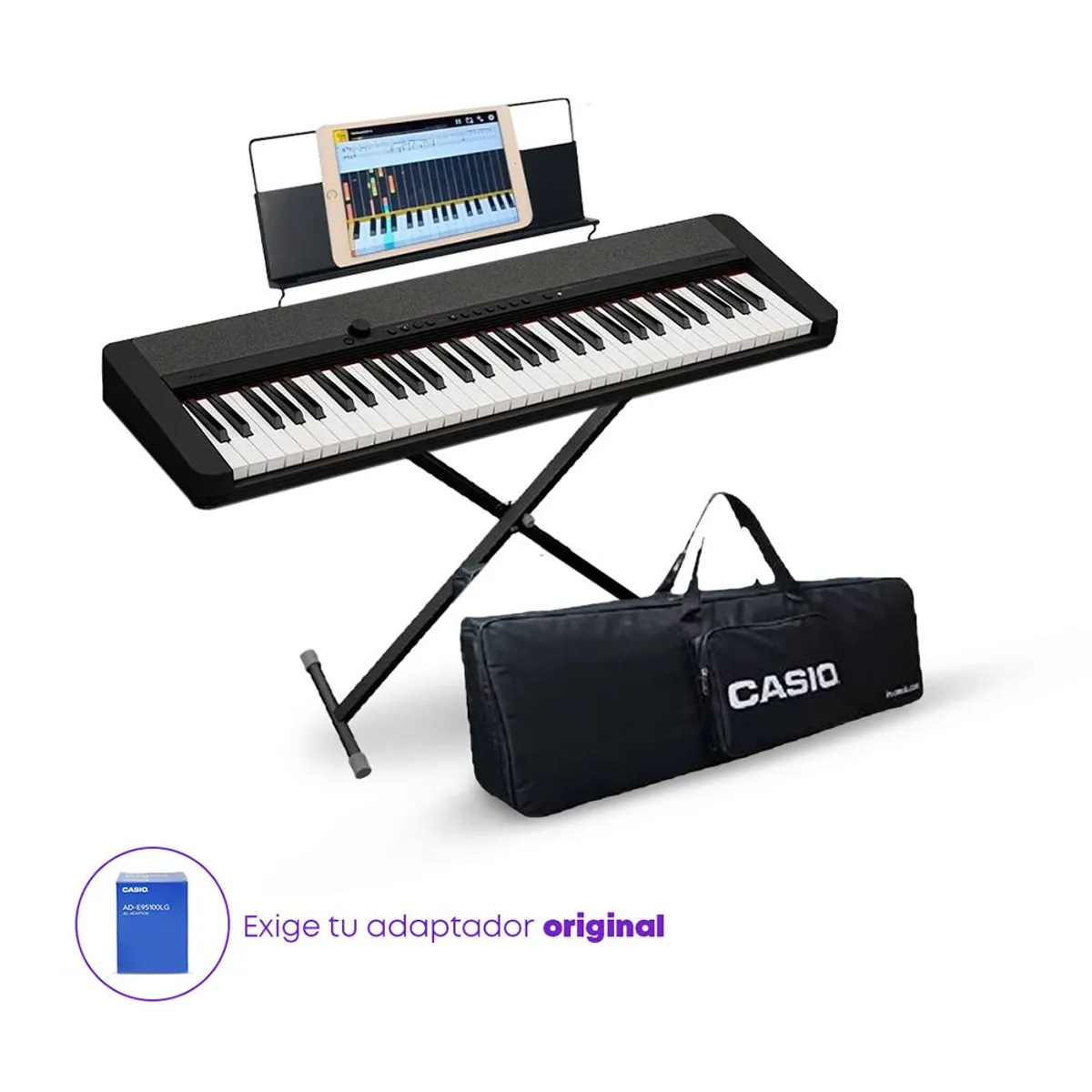 CASIO - TECLADO CT-S1 PACK PIANO NEGRO