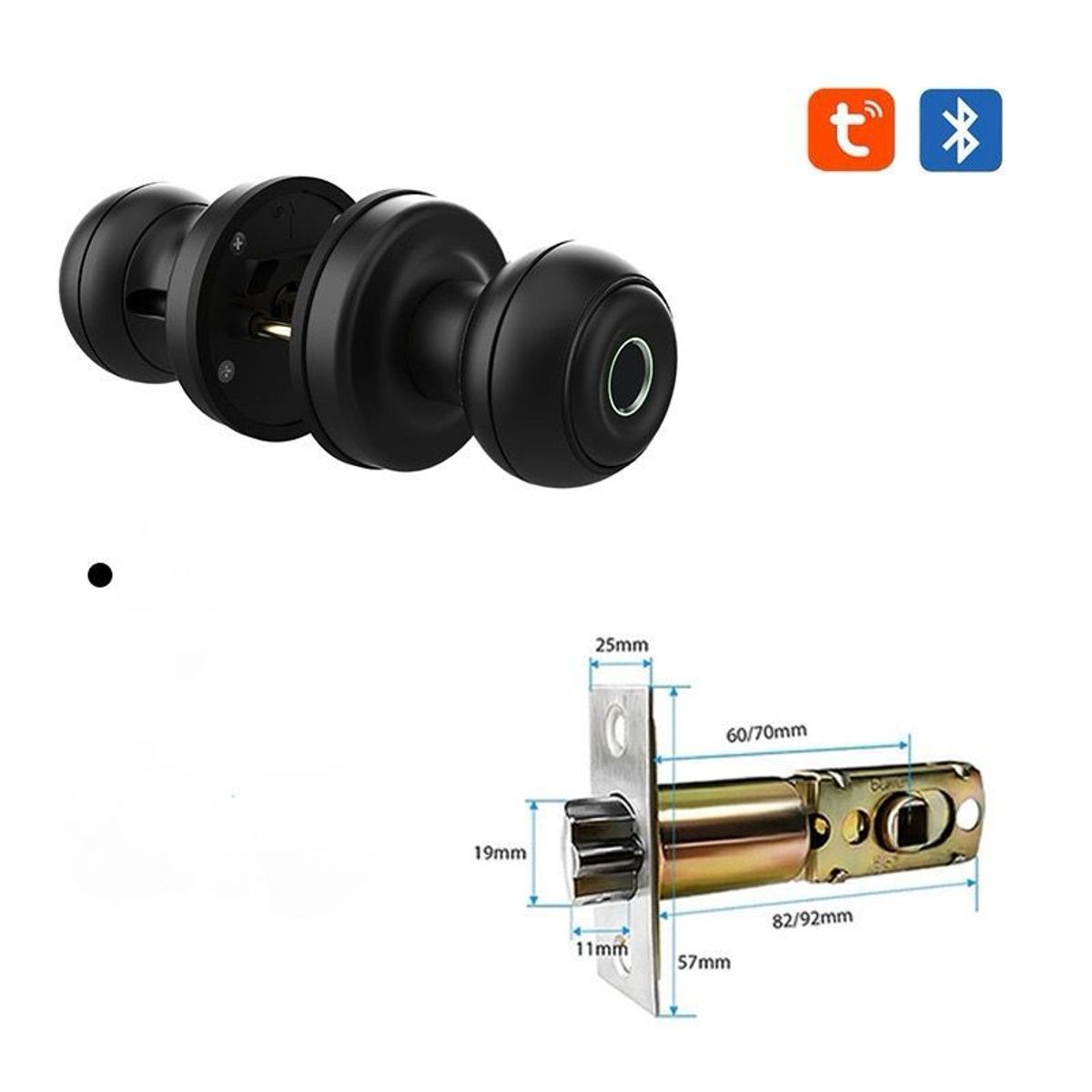 GENERICO - CERRADURA SMART CON APERTURA DE HUELLA DIGITAL COLOR NEGRO