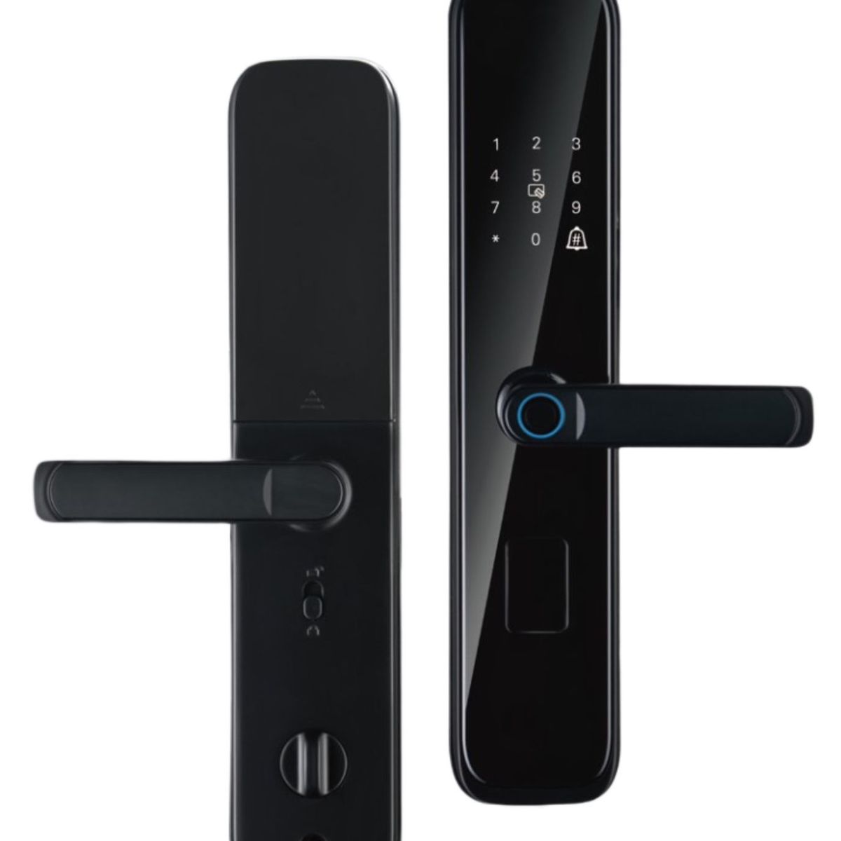 GENERICO - CERRADURA SMART CON HUELLA DIGITAL PARA EXTERIORES GRANDE COLOR NEGRO