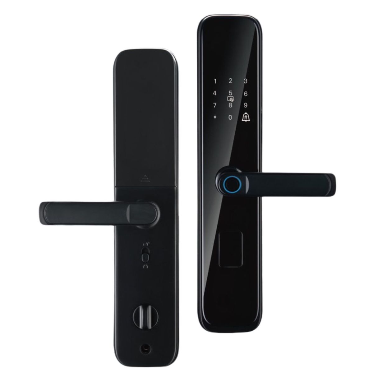 GENERICO - CERRADURA SMART CON HUELLA DIGITAL PARA EXTERIORES GRANDE COLOR NEGRO