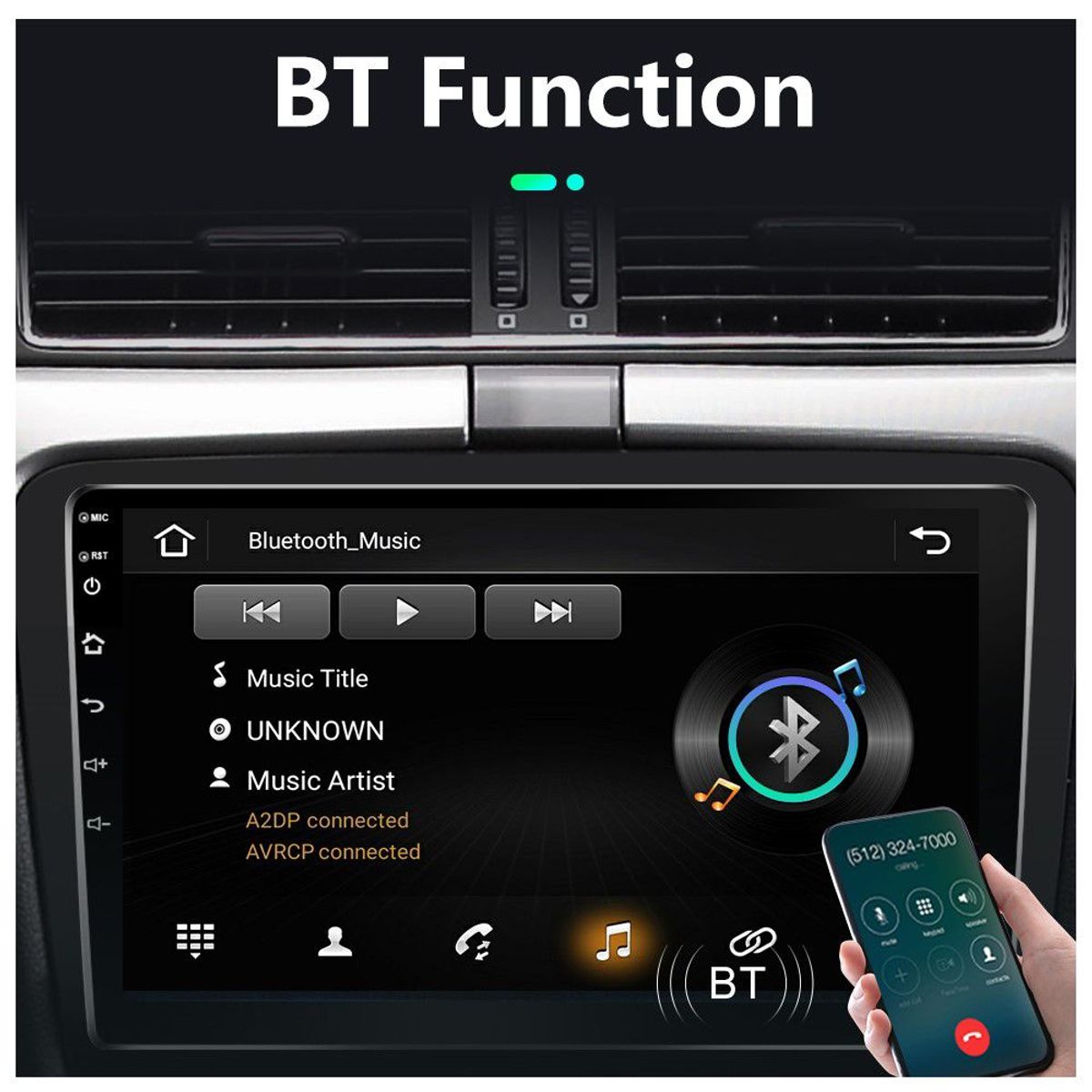 GENERICO - Autoradio Android  4+32gb Usb Wifi +Camara AHD 10 Pulgadas