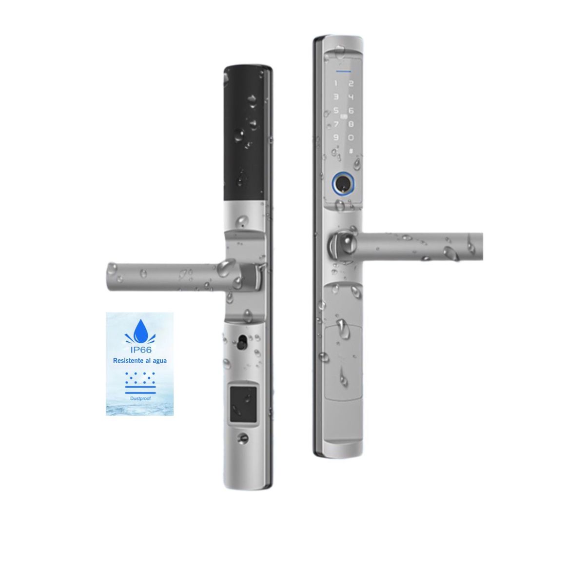 GENERICO - CERRADURA SMART CON APERTURA DE HUELLA DIGITAL COLOR SILVER