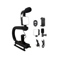 Estabilizador De Mano Para Cámaras Y Videocámaras - Carga 2.1 Lbs (0.95 Kg), Aleación De Aluminio, Con Nivel