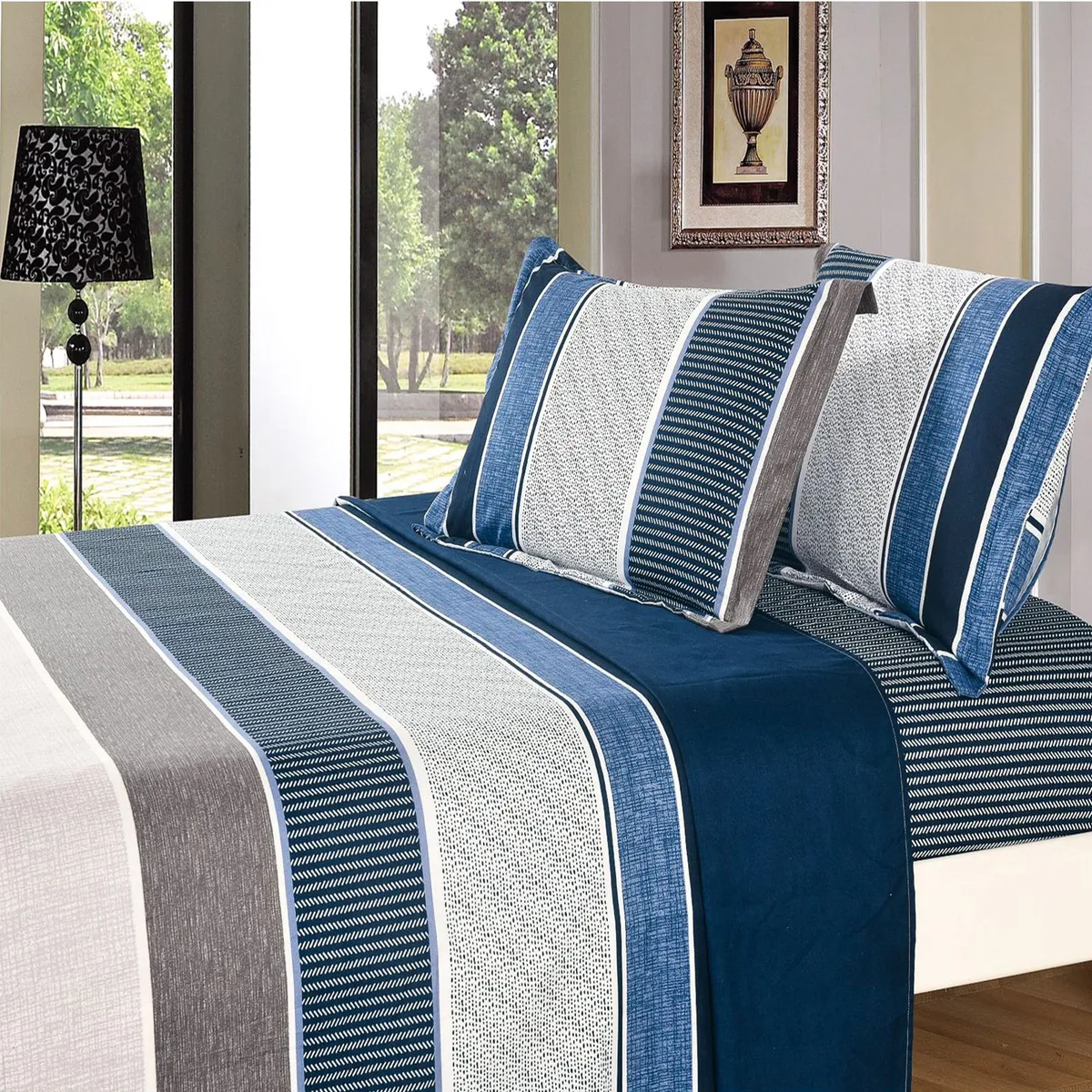 VENEZIA - CUBRECAMA + JUEGO DE SABANAS 5 Piezas 2plz - V13F