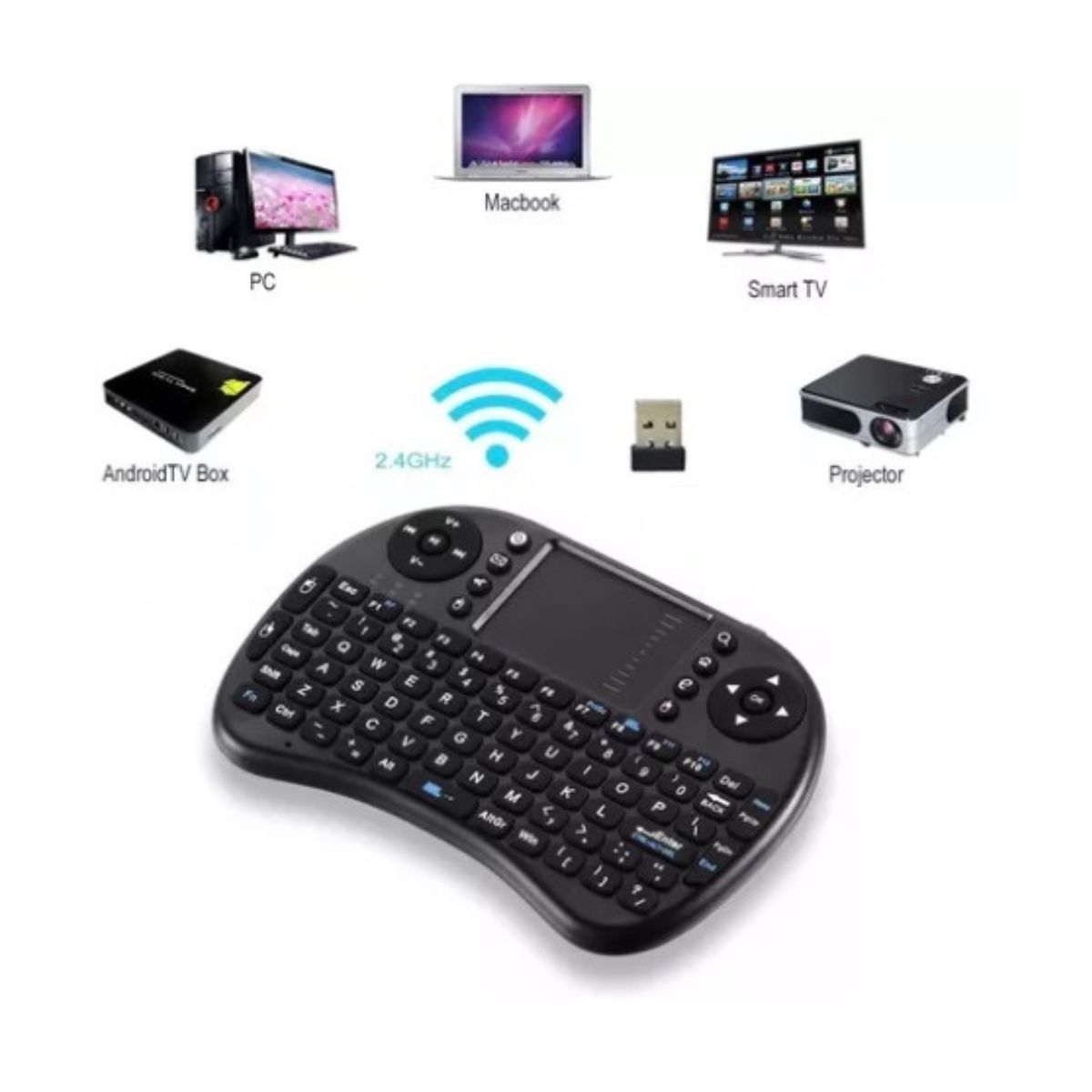 GENERICO - Mini Teclado RGB TouchPad Inalambrico Recargable Smart
