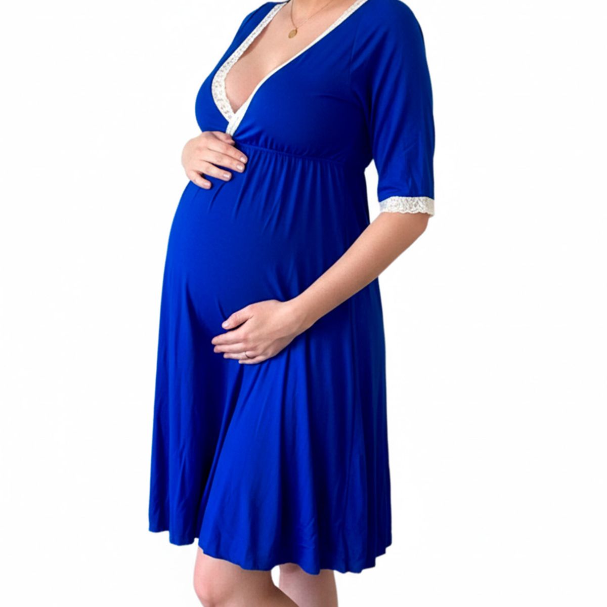 GENERICO - Camison Maternal Modelo Victoria  Manga TresCuarto BCxy Lenceria